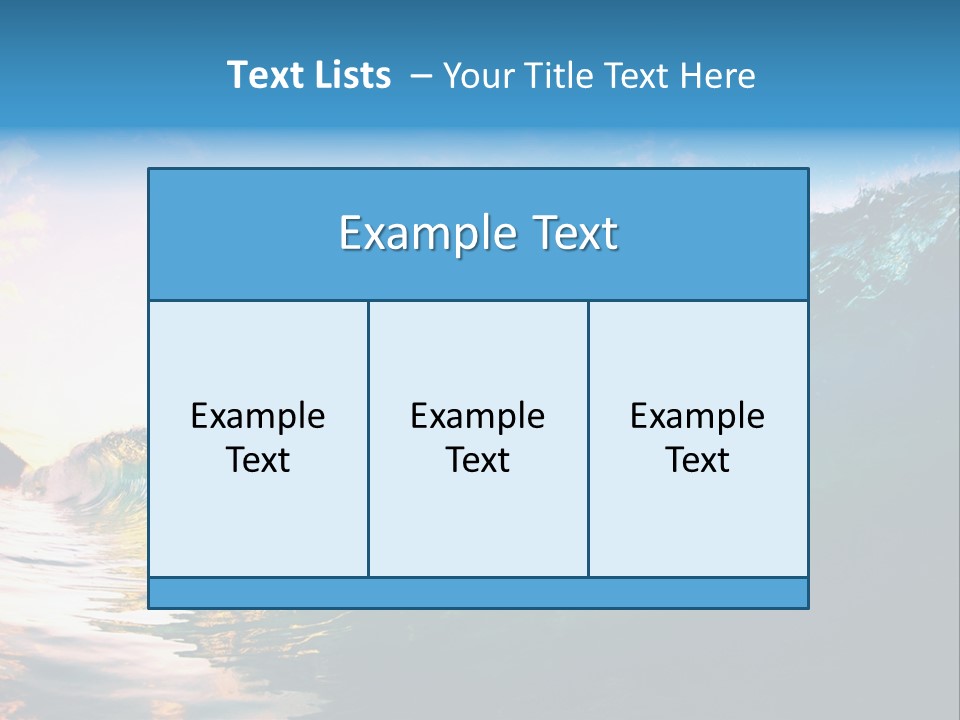 Sunshine Shorebreak Water PowerPoint Template