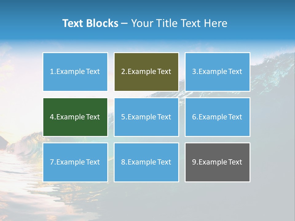 Sunshine Shorebreak Water PowerPoint Template