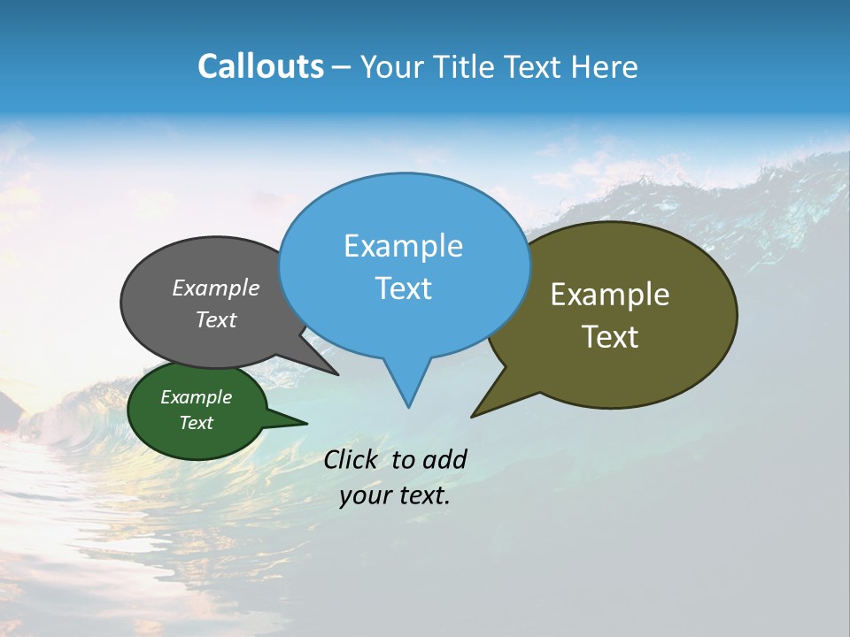 Sunshine Shorebreak Water PowerPoint Template