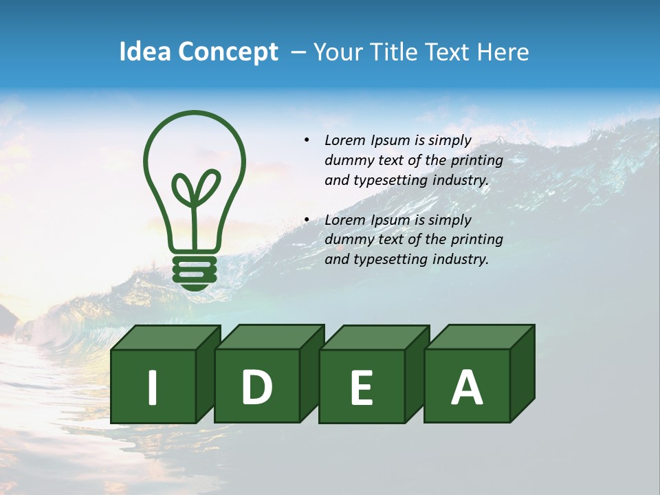 Sunshine Shorebreak Water PowerPoint Template