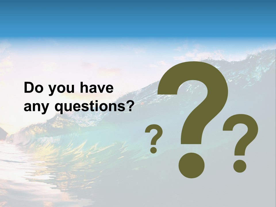 Sunshine Shorebreak Water PowerPoint Template