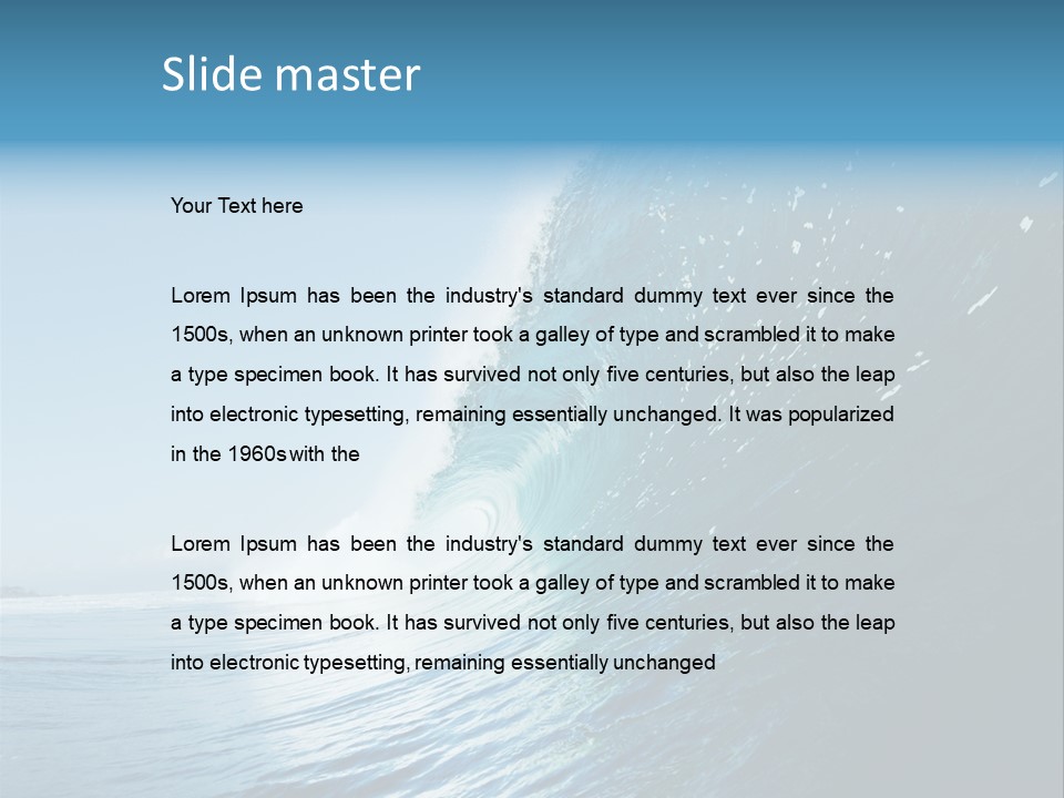 Watersports Recreation Ocean PowerPoint Template