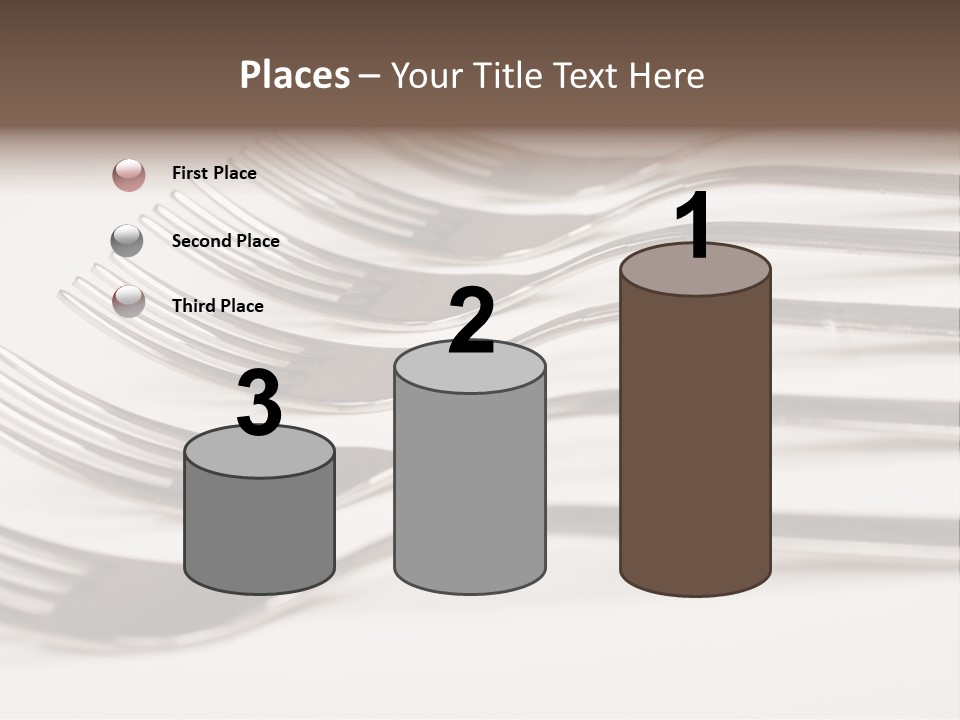 Flatware Eat Black PowerPoint Template