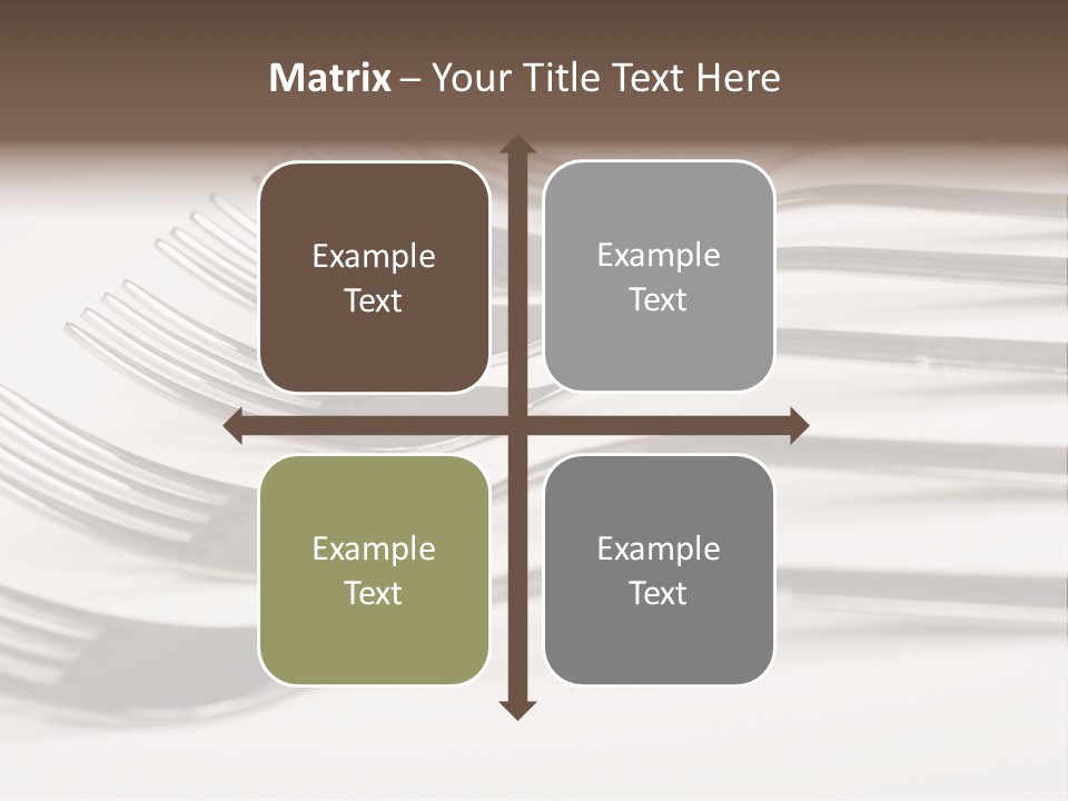 Flatware Eat Black PowerPoint Template