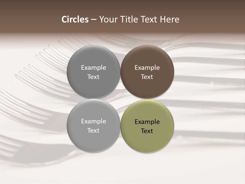 Flatware Eat Black PowerPoint Template