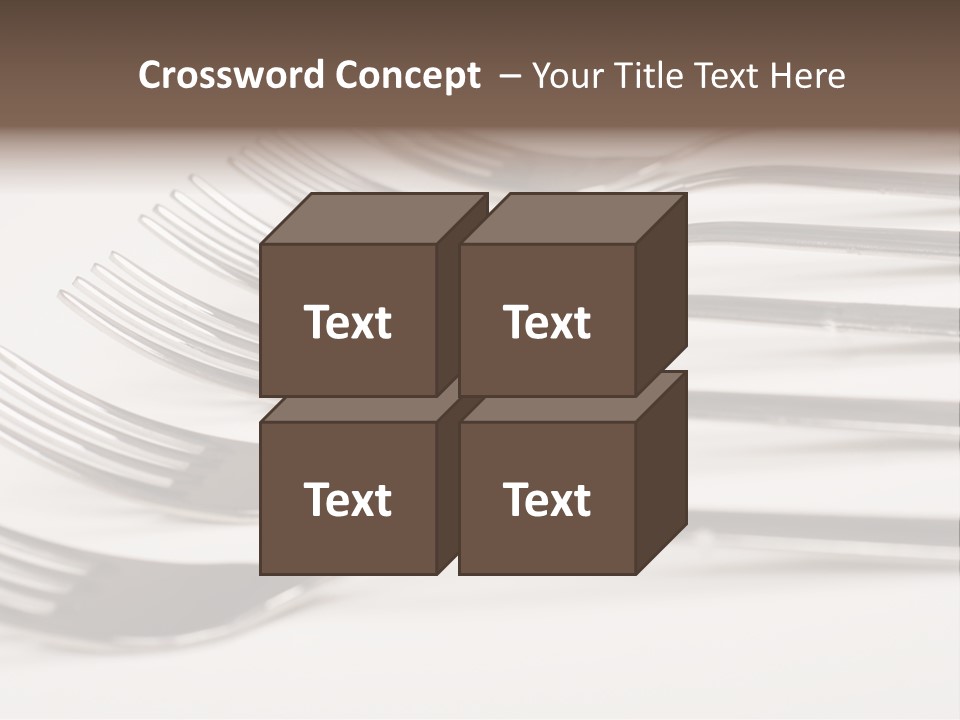 Flatware Eat Black PowerPoint Template