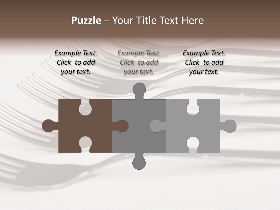 Flatware Eat Black PowerPoint Template