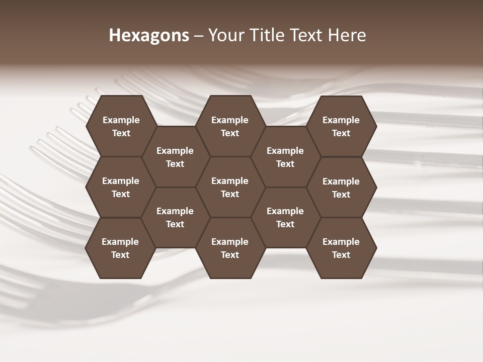 Flatware Eat Black PowerPoint Template