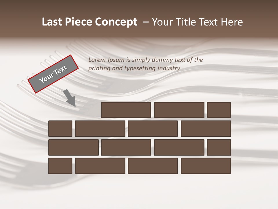 Flatware Eat Black PowerPoint Template