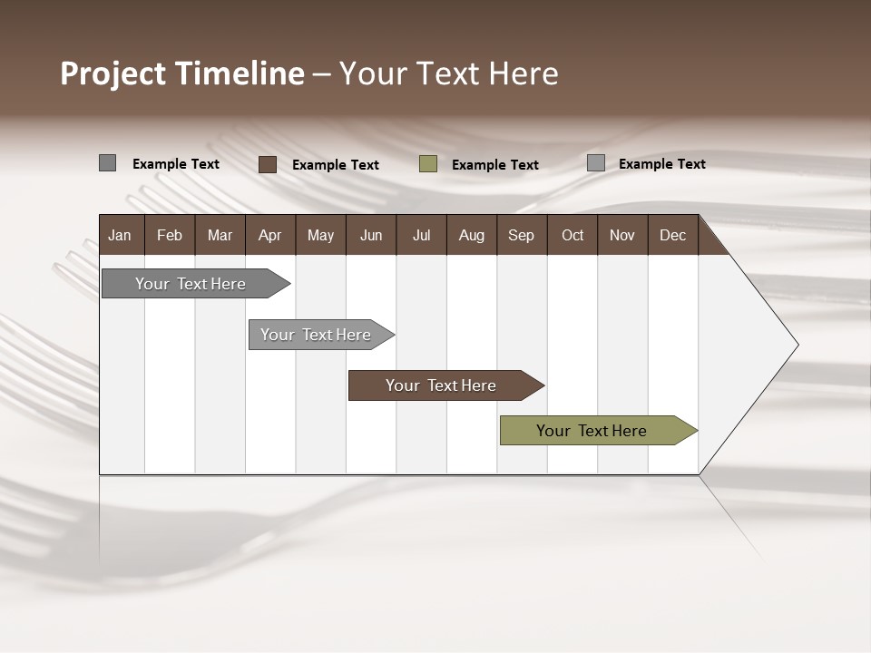 Flatware Eat Black PowerPoint Template