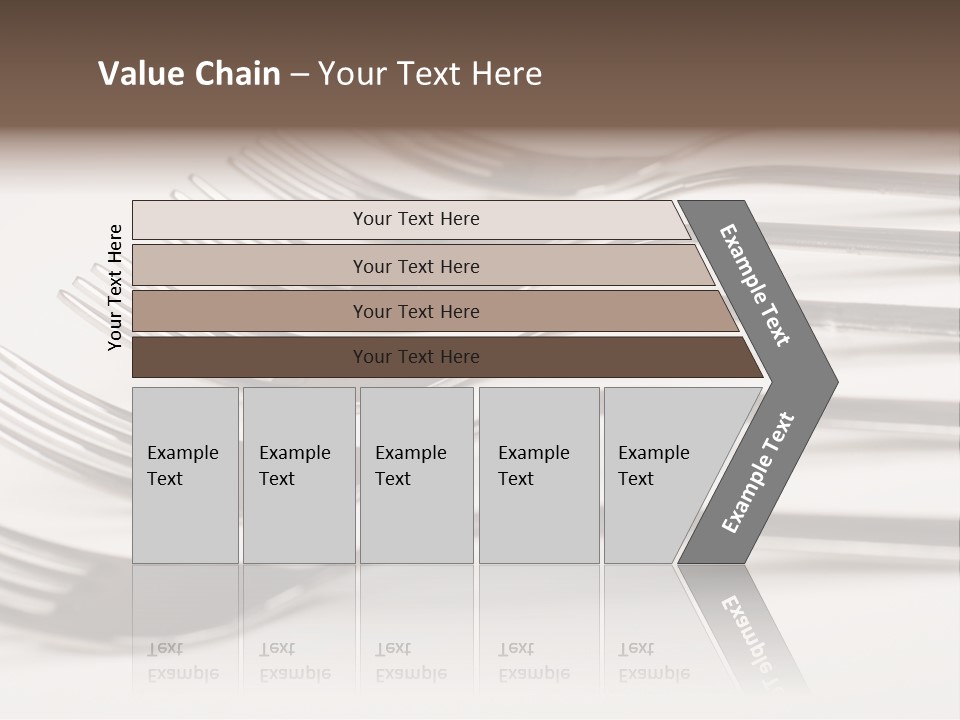 Flatware Eat Black PowerPoint Template