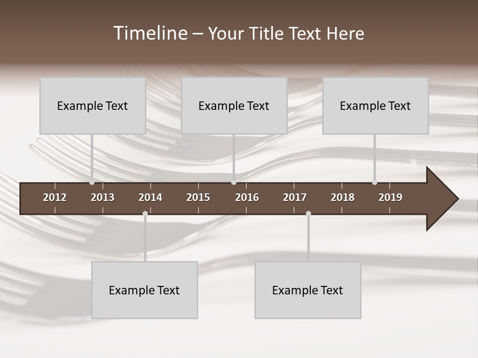 Flatware Eat Black PowerPoint Template