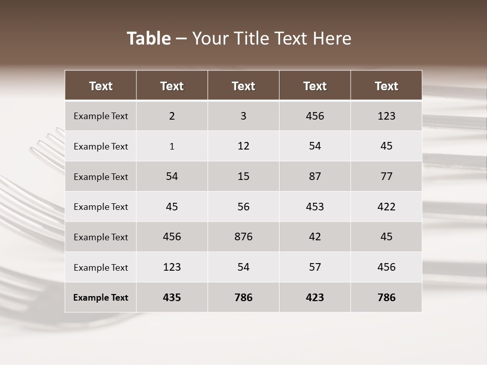 Flatware Eat Black PowerPoint Template