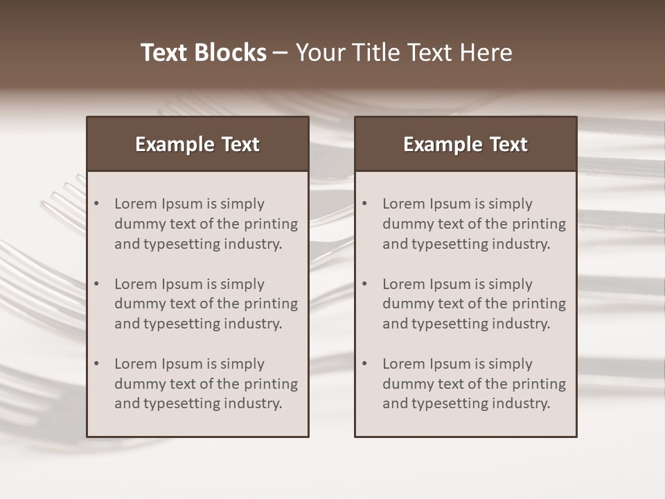 Flatware Eat Black PowerPoint Template