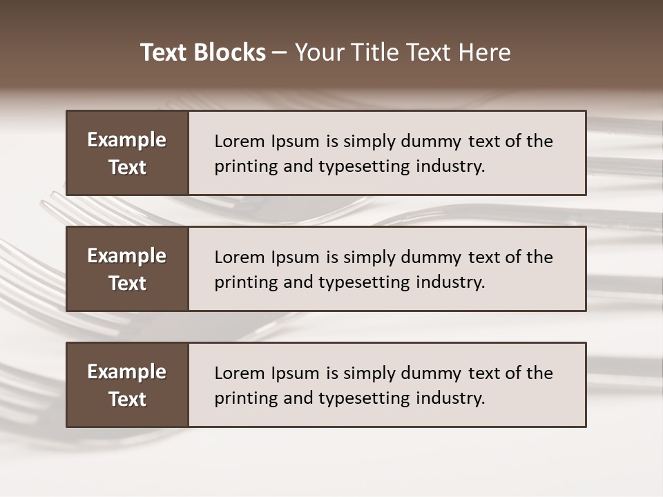 Flatware Eat Black PowerPoint Template