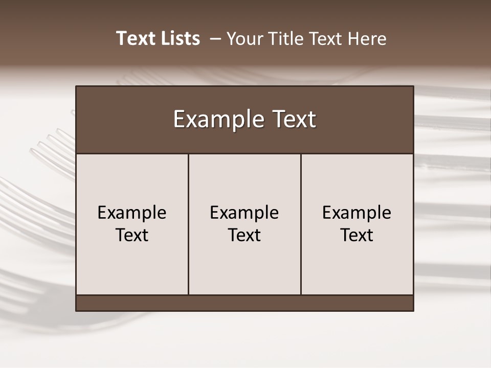 Flatware Eat Black PowerPoint Template