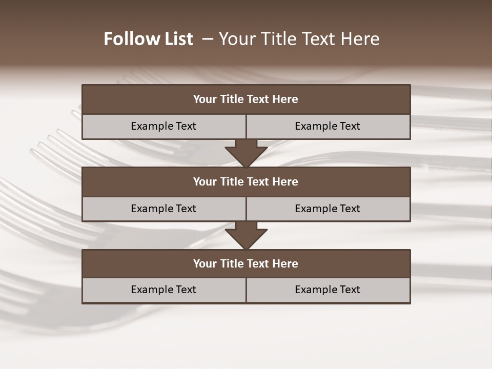 Flatware Eat Black PowerPoint Template