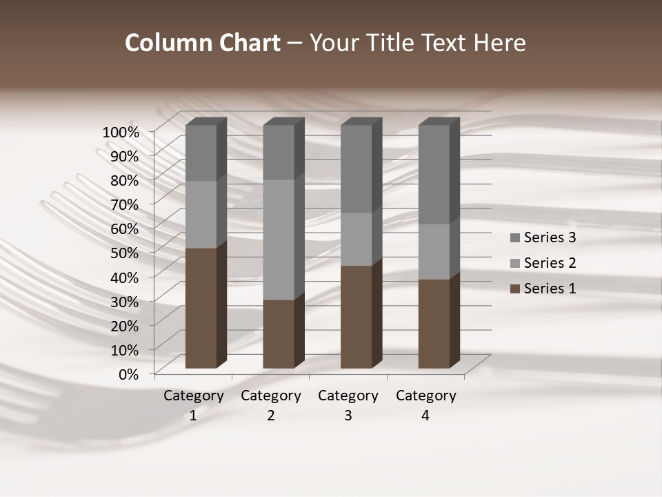 Flatware Eat Black PowerPoint Template
