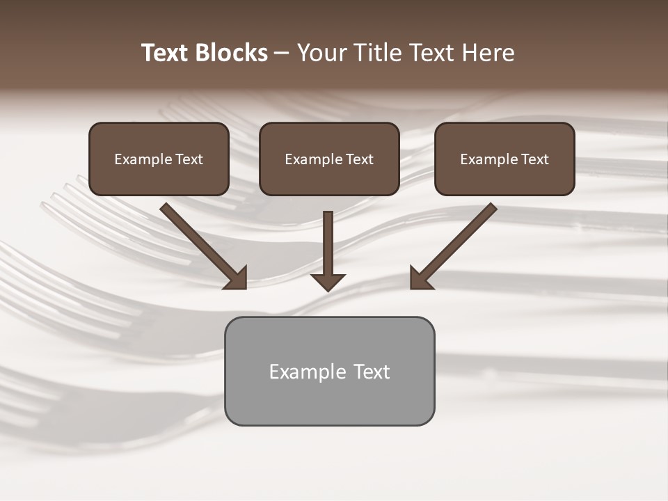Flatware Eat Black PowerPoint Template