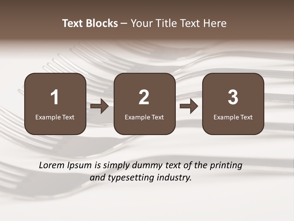 Flatware Eat Black PowerPoint Template