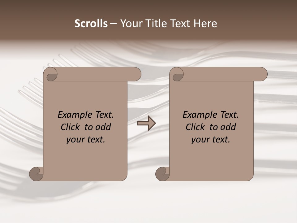 Flatware Eat Black PowerPoint Template