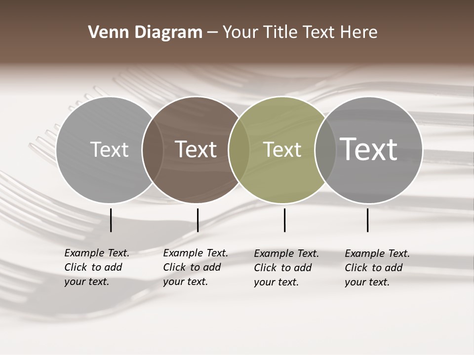 Flatware Eat Black PowerPoint Template