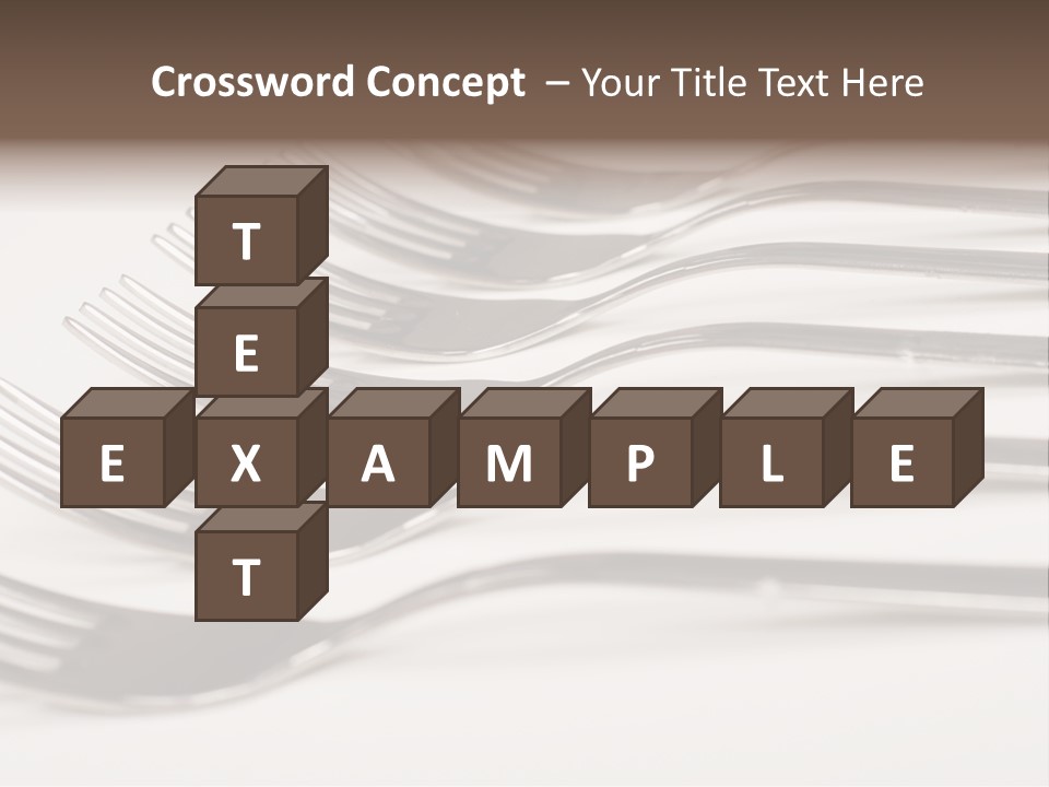 Flatware Eat Black PowerPoint Template