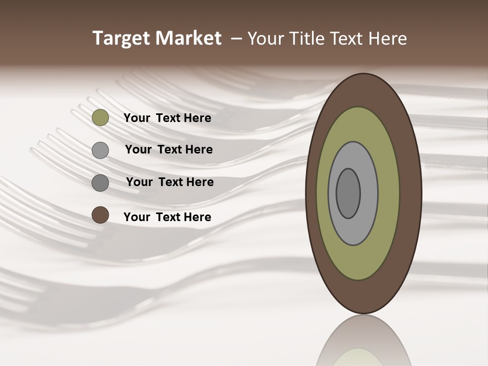 Flatware Eat Black PowerPoint Template