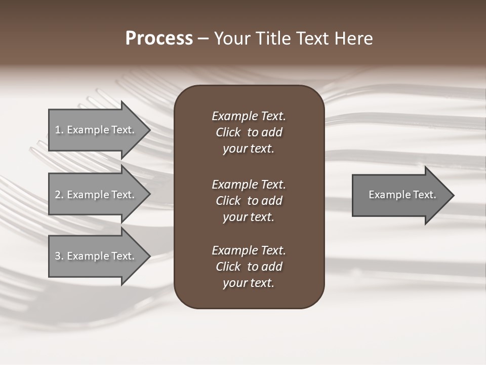 Flatware Eat Black PowerPoint Template