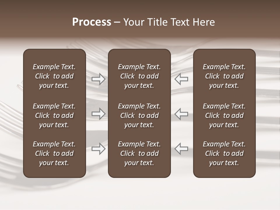 Flatware Eat Black PowerPoint Template