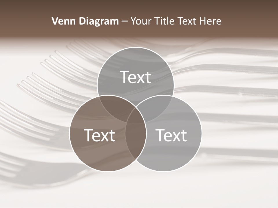 Flatware Eat Black PowerPoint Template