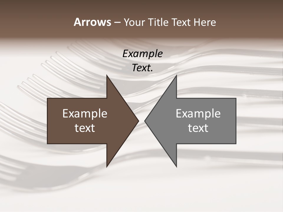 Flatware Eat Black PowerPoint Template