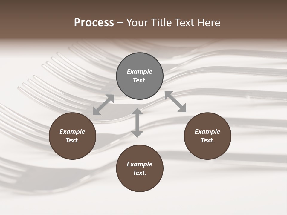 Flatware Eat Black PowerPoint Template