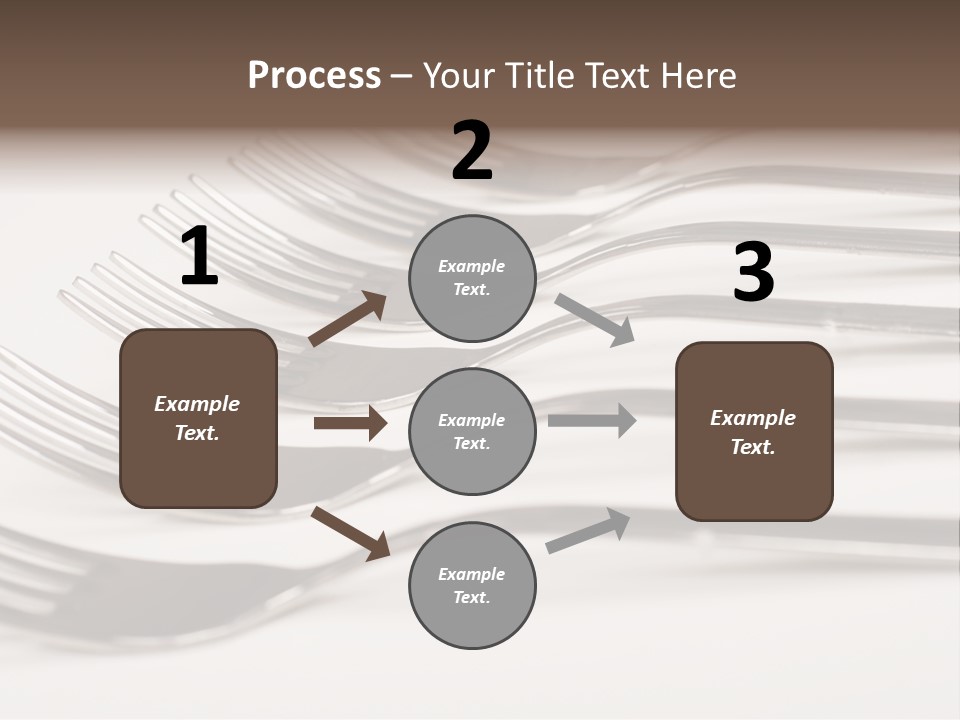 Flatware Eat Black PowerPoint Template