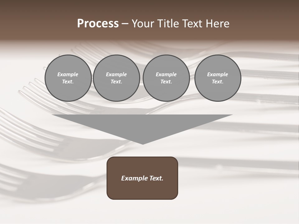 Flatware Eat Black PowerPoint Template