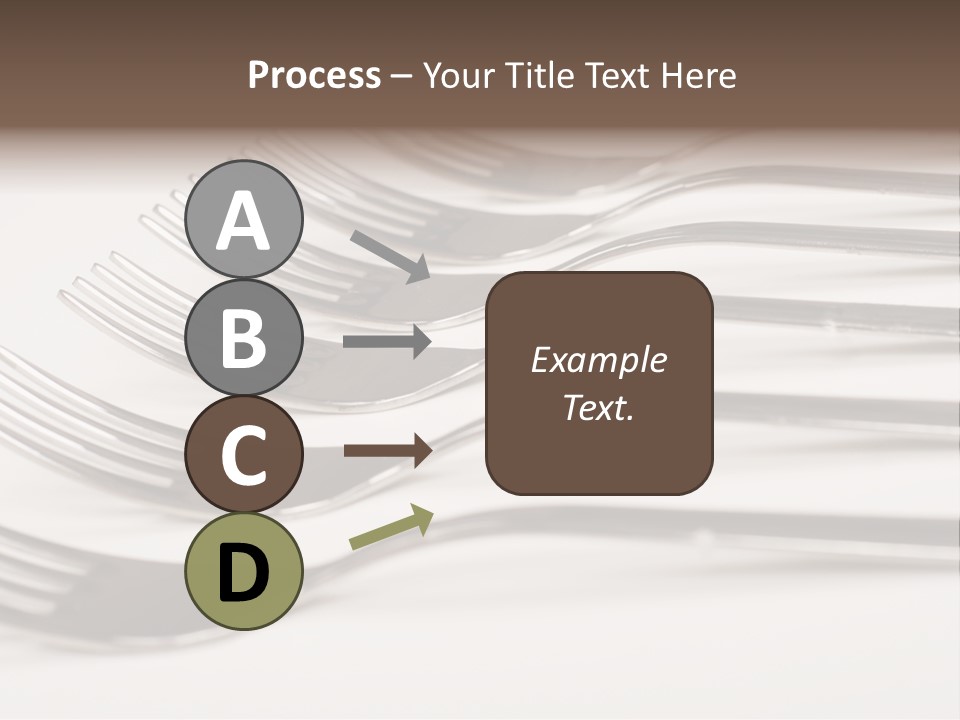 Flatware Eat Black PowerPoint Template
