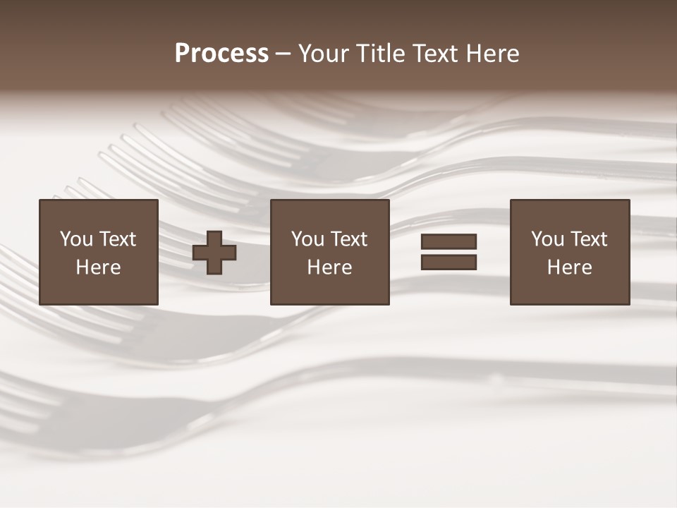 Flatware Eat Black PowerPoint Template
