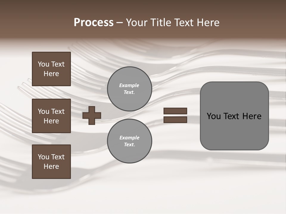 Flatware Eat Black PowerPoint Template