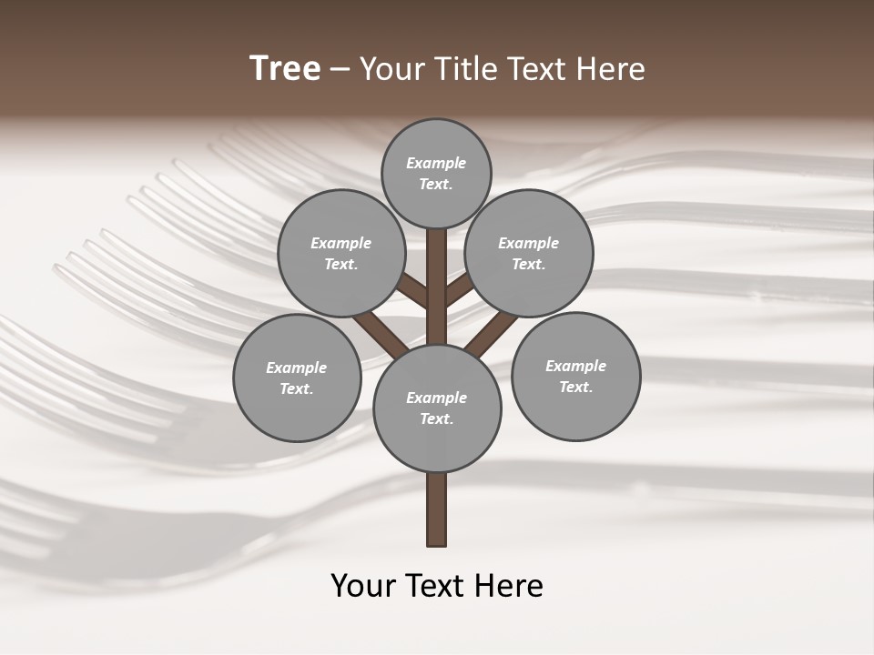 Flatware Eat Black PowerPoint Template