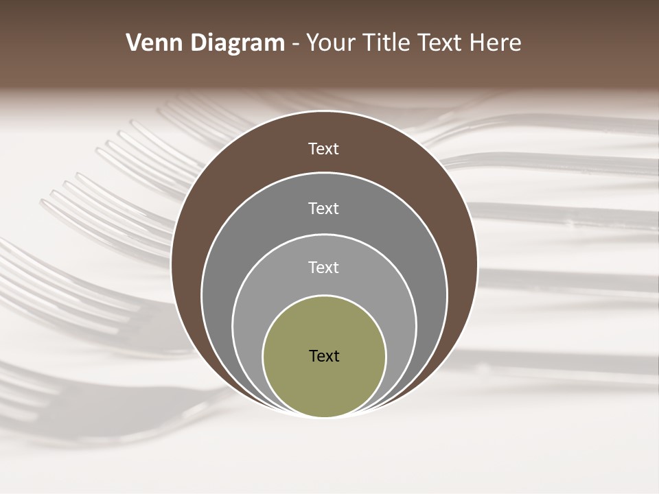 Flatware Eat Black PowerPoint Template