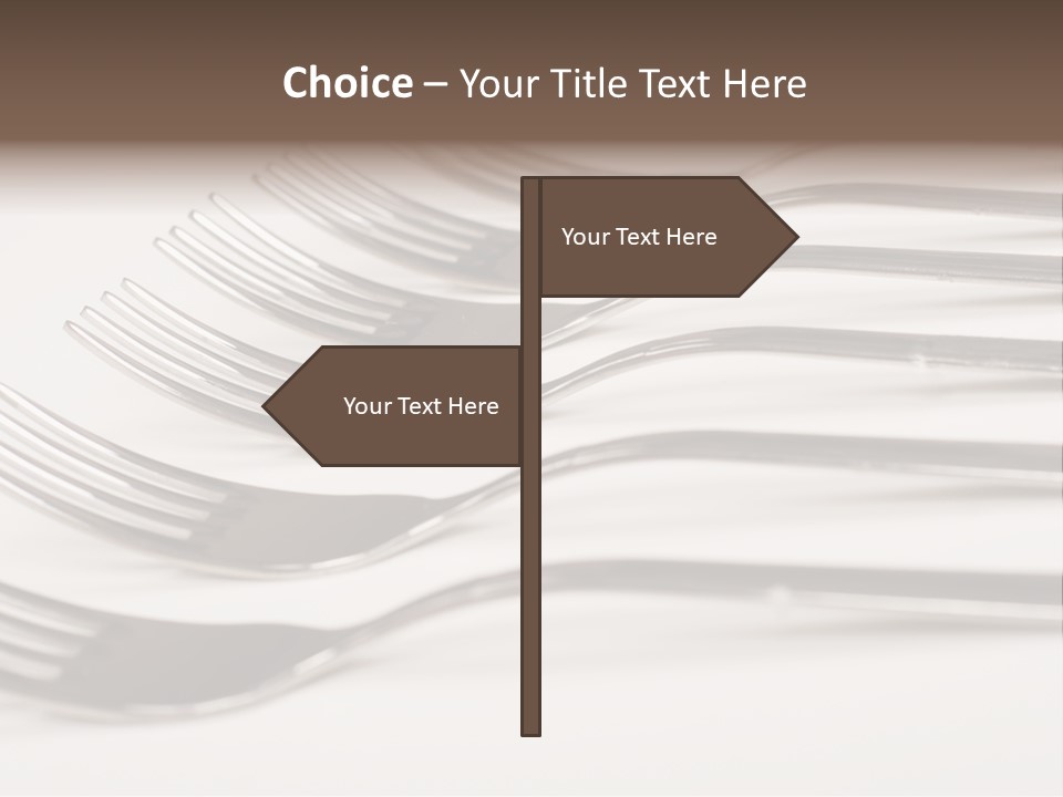 Flatware Eat Black PowerPoint Template