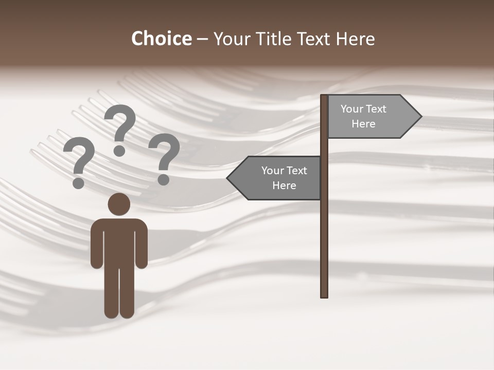 Flatware Eat Black PowerPoint Template