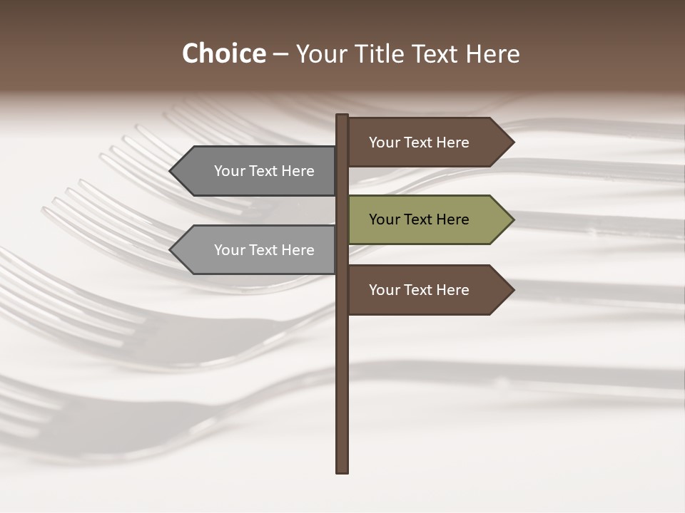 Flatware Eat Black PowerPoint Template