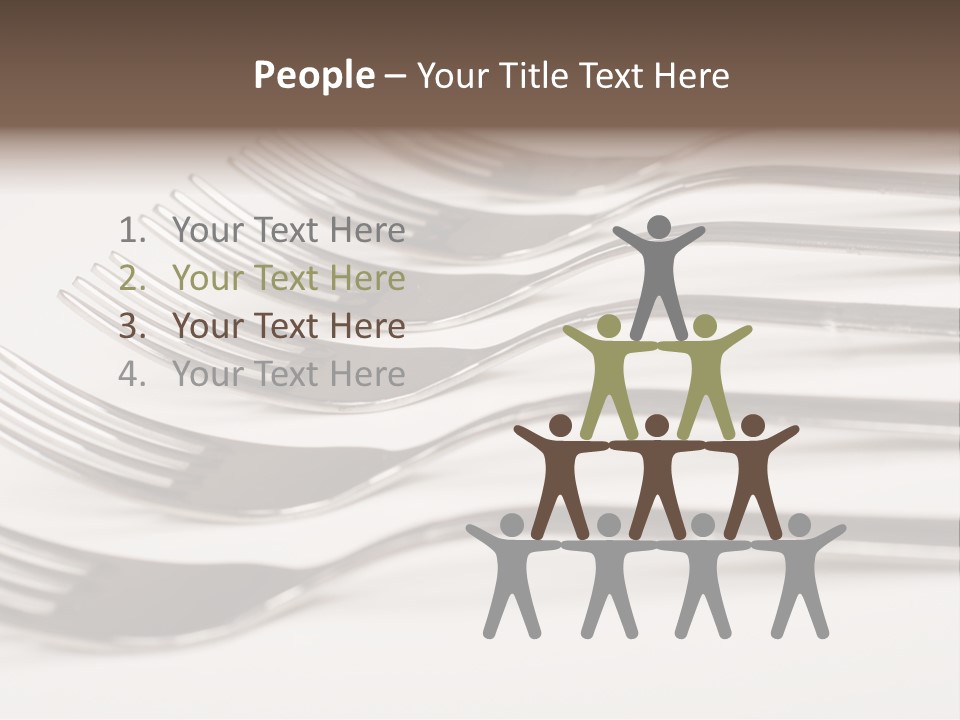 Flatware Eat Black PowerPoint Template