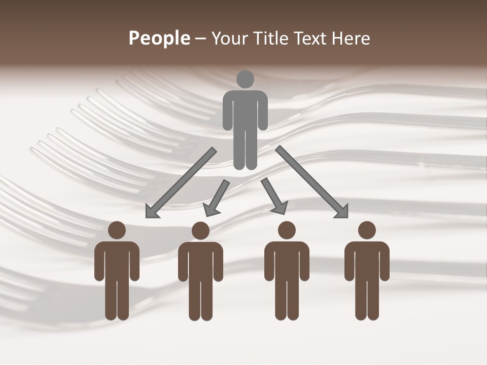 Flatware Eat Black PowerPoint Template