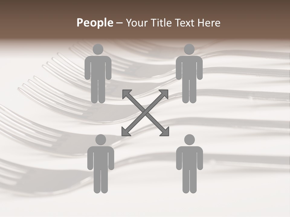 Flatware Eat Black PowerPoint Template