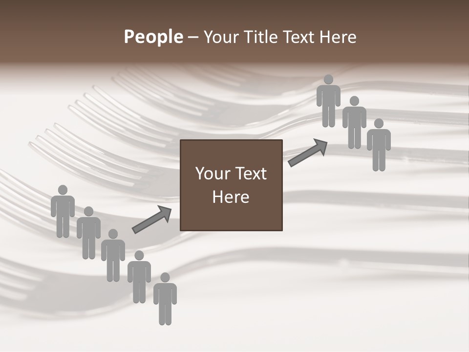 Flatware Eat Black PowerPoint Template