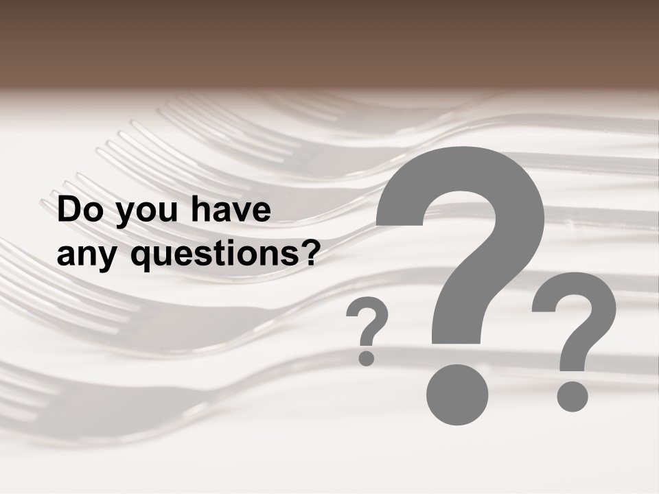 Flatware Eat Black PowerPoint Template