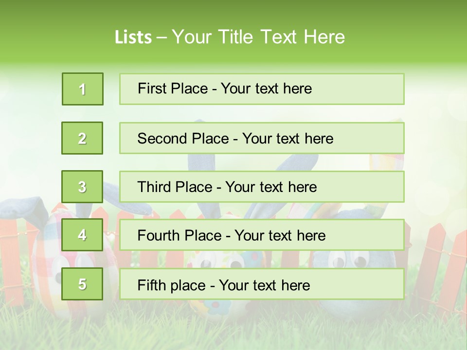 Bunny Ostereier Suchen Finden PowerPoint Template