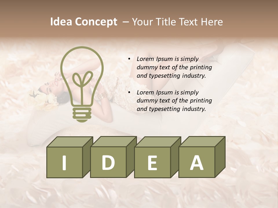 Orchids Lady Eyeshadow PowerPoint Template